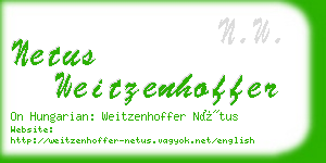 netus weitzenhoffer business card